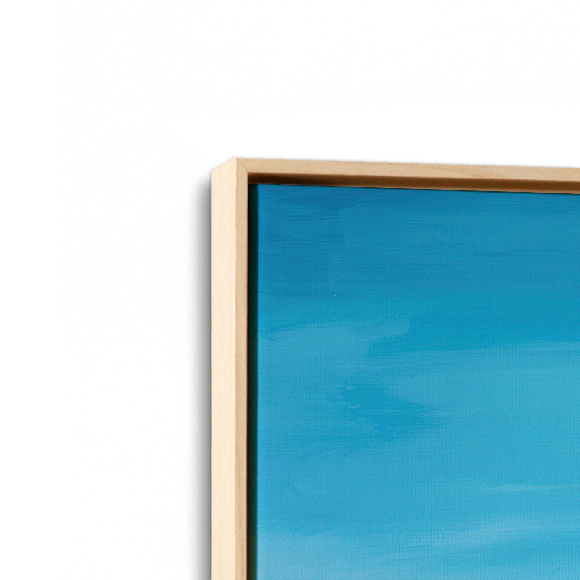 [Color:American Maple], Picture of art in a American Maple frame at an angle
