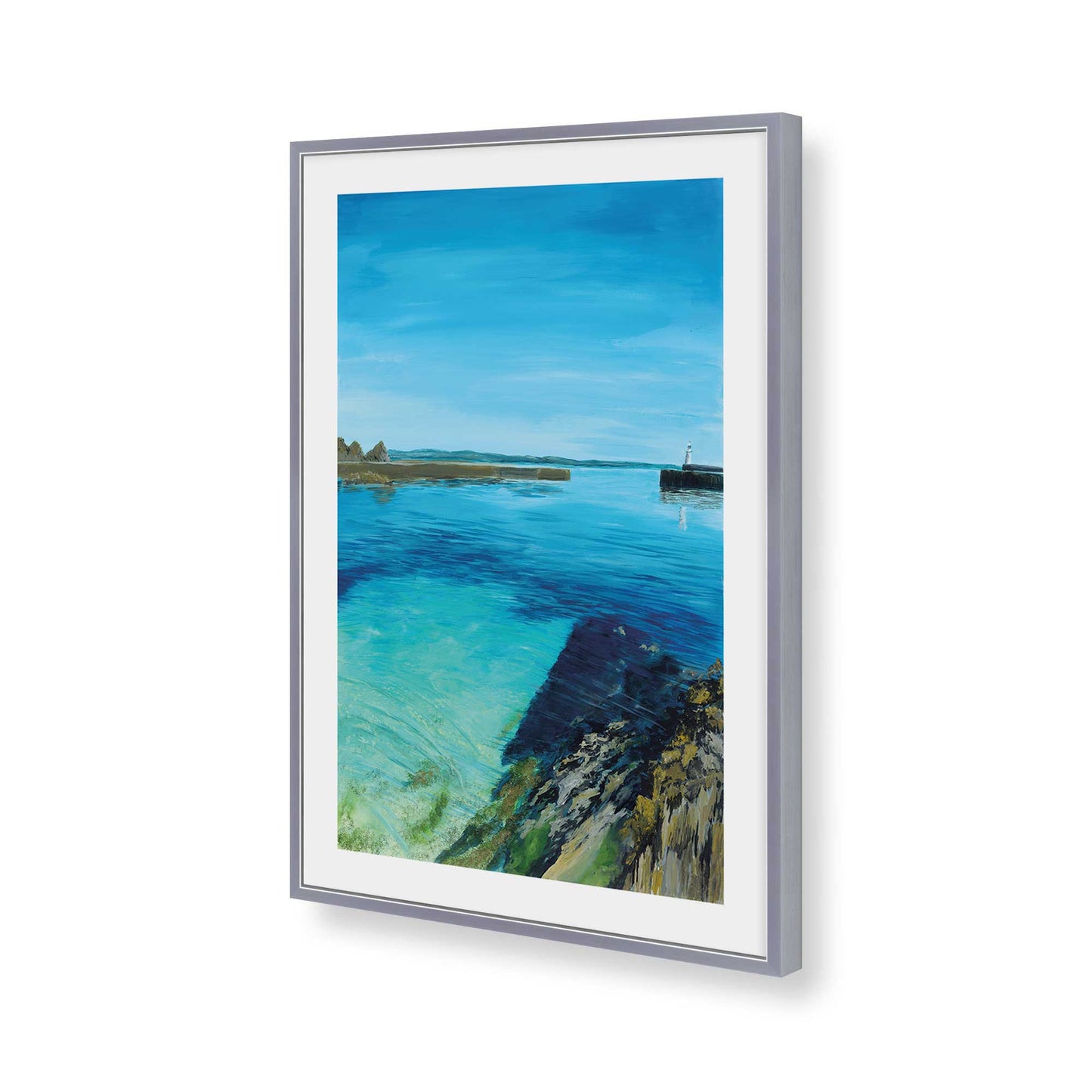 [Color:Polished Chrome], Picture of art in a Polished Chrome frame of the corner