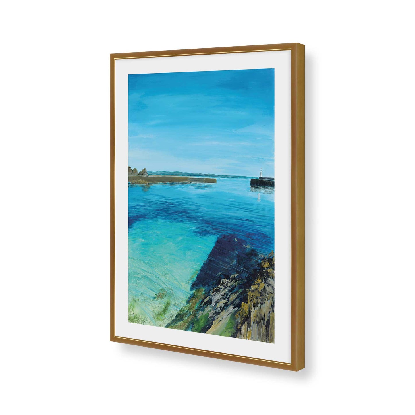 [Color:Polished Gold], Picture of art in a Polished Gold frame of the corner