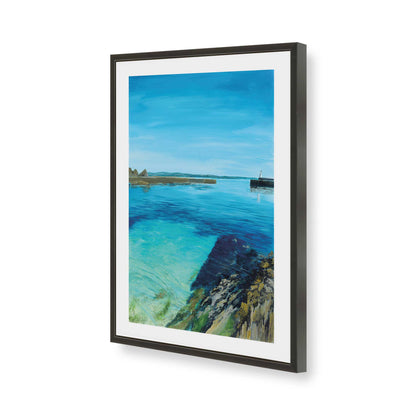 [Color:Satin Black], Picture of art in a Satin Black frame of the corner