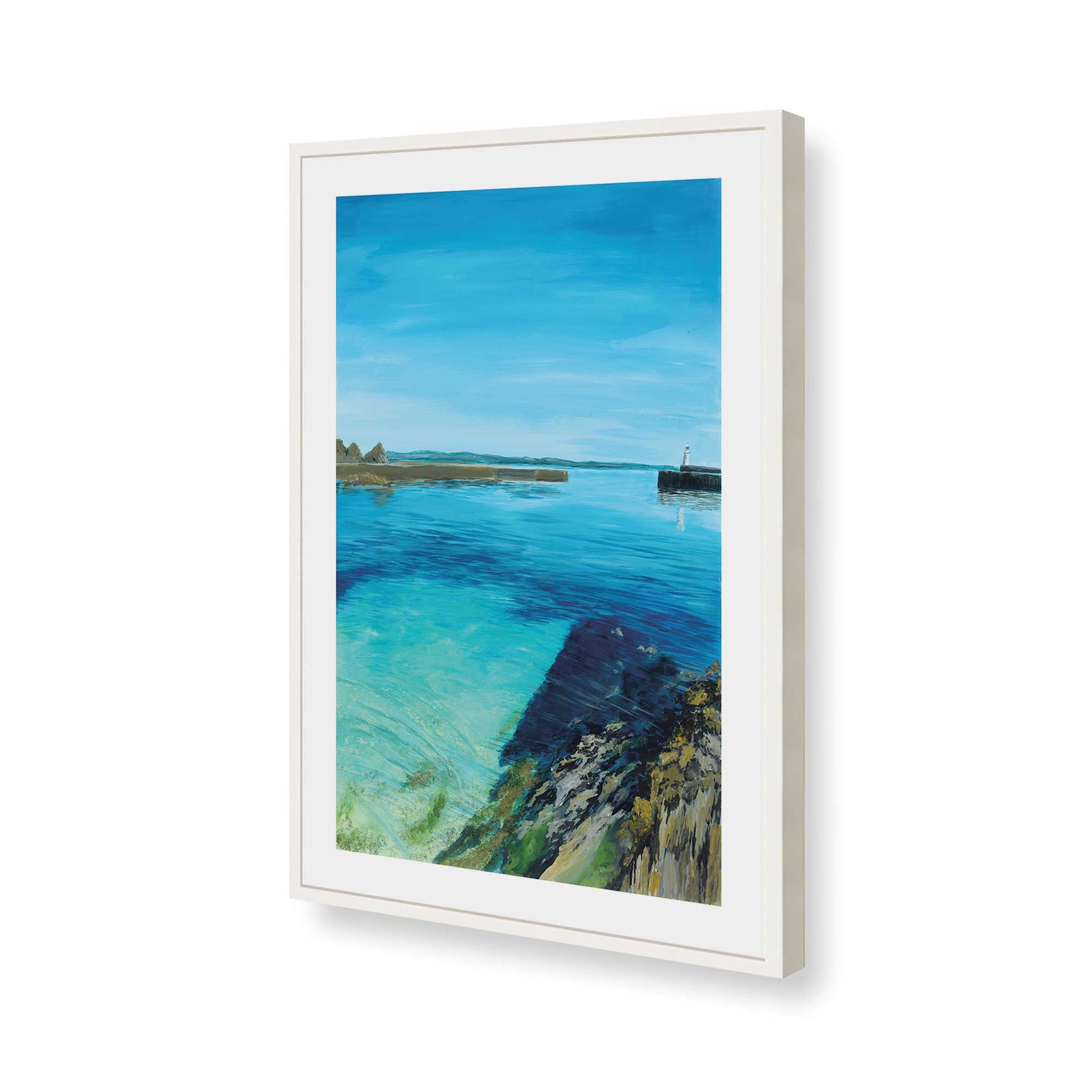 [Color:Opaque White], Picture of art in a Opaque White frame of the corner