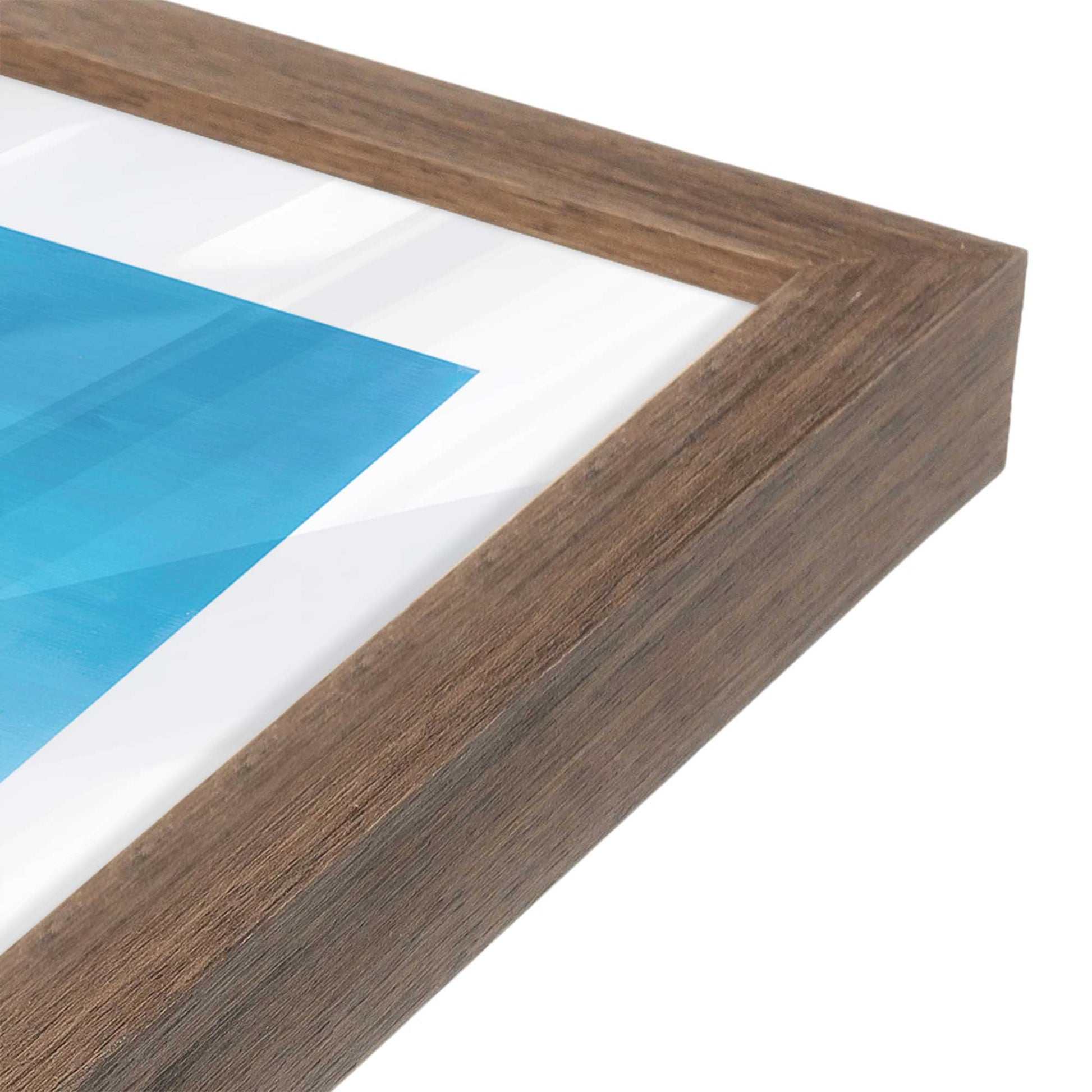 [Color:Walnut], Picture of art in a Walnut frame at an angle