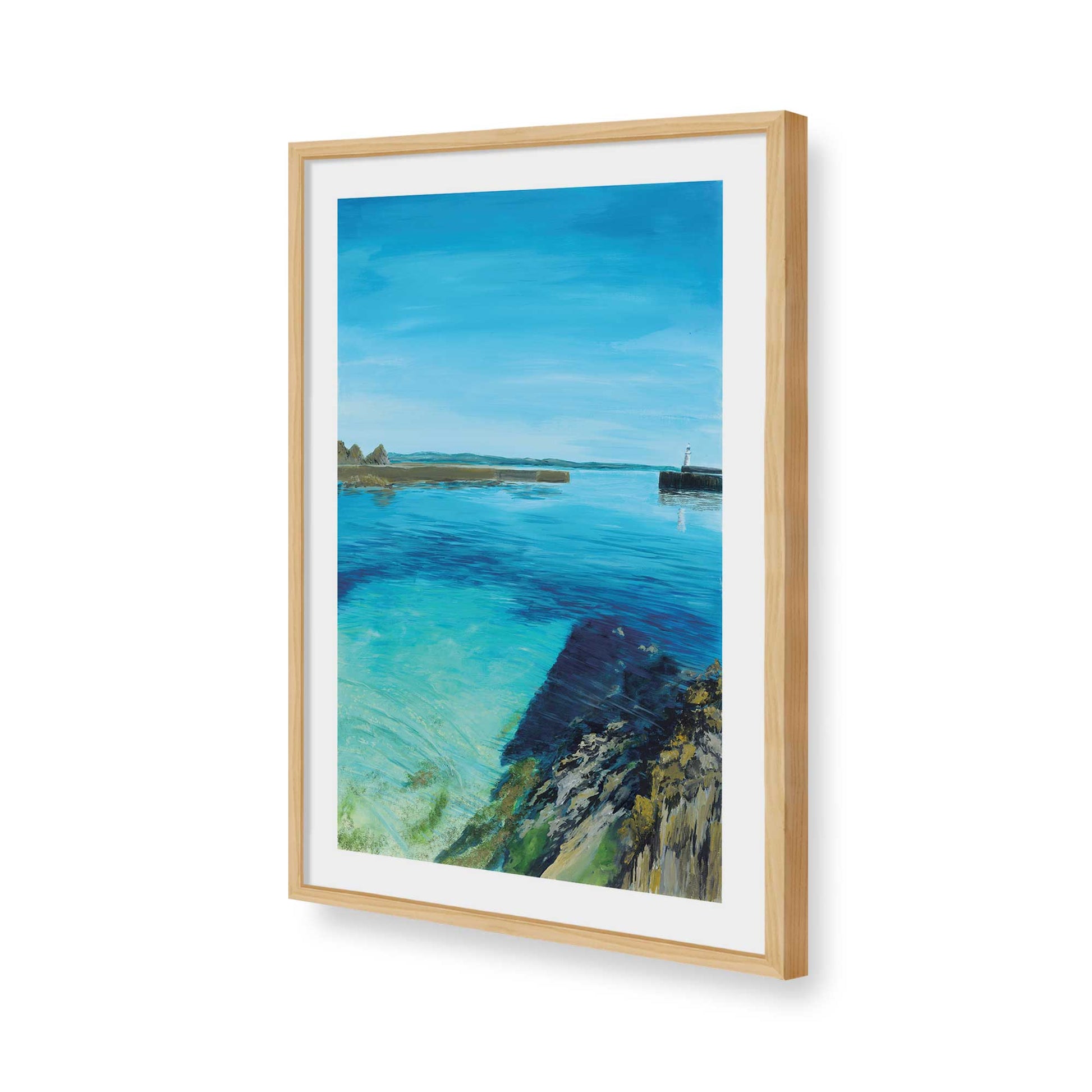 [Color:American Maple], Picture of art in a American Maple frame of the corner