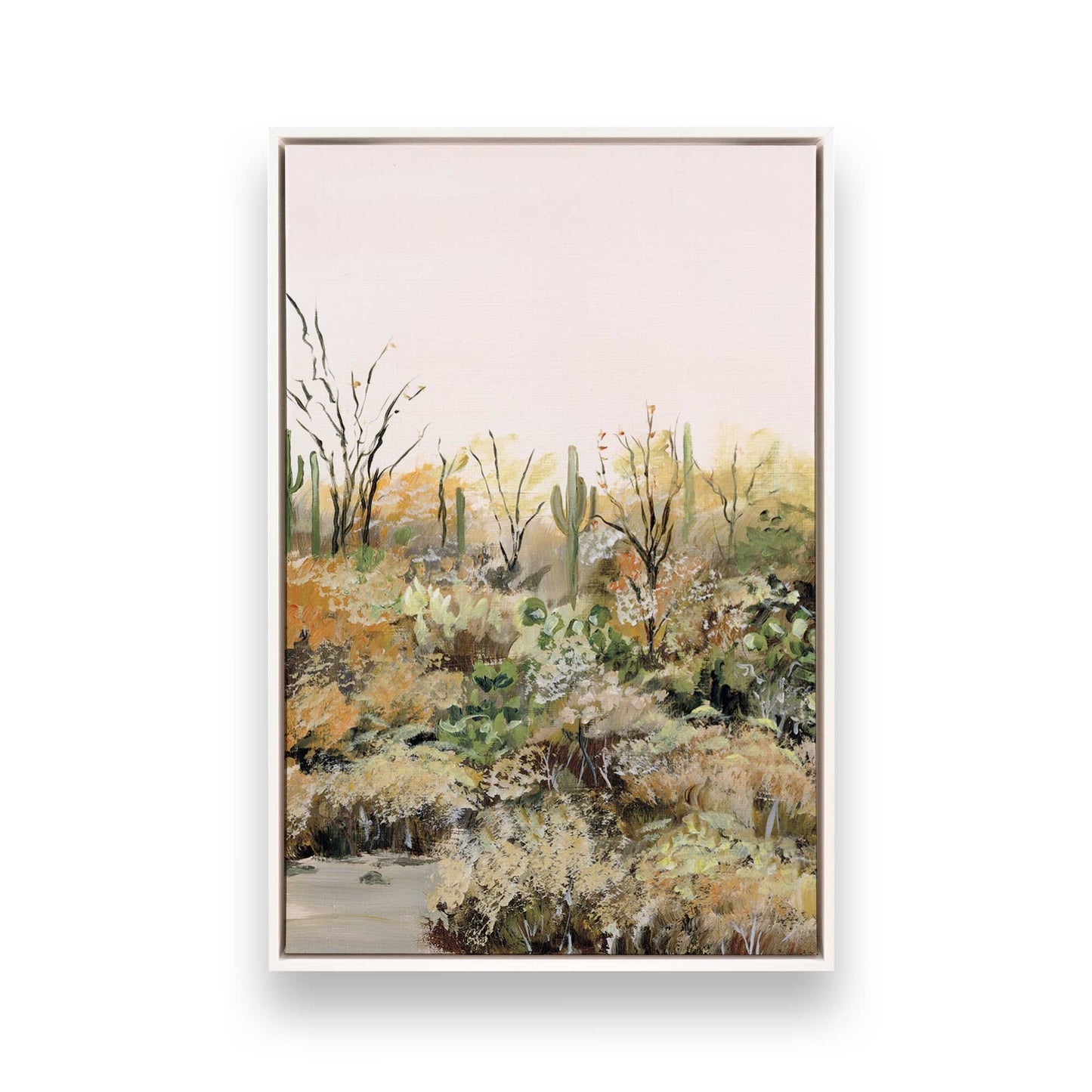 [Color:Opaque White], Picture of art in a White frame