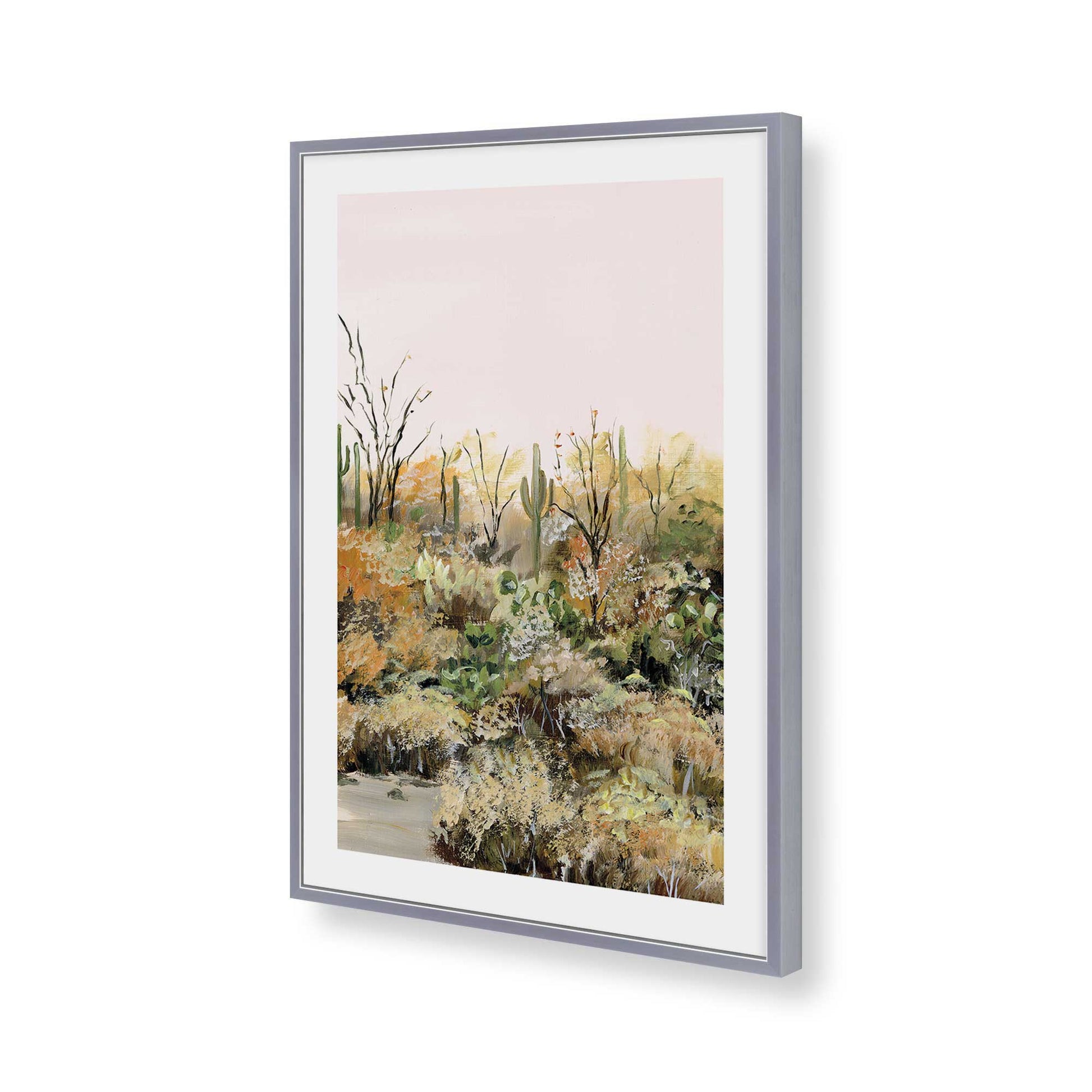 [Color:Polished Chrome], Picture of art in a Polished Chrome frame of the corner
