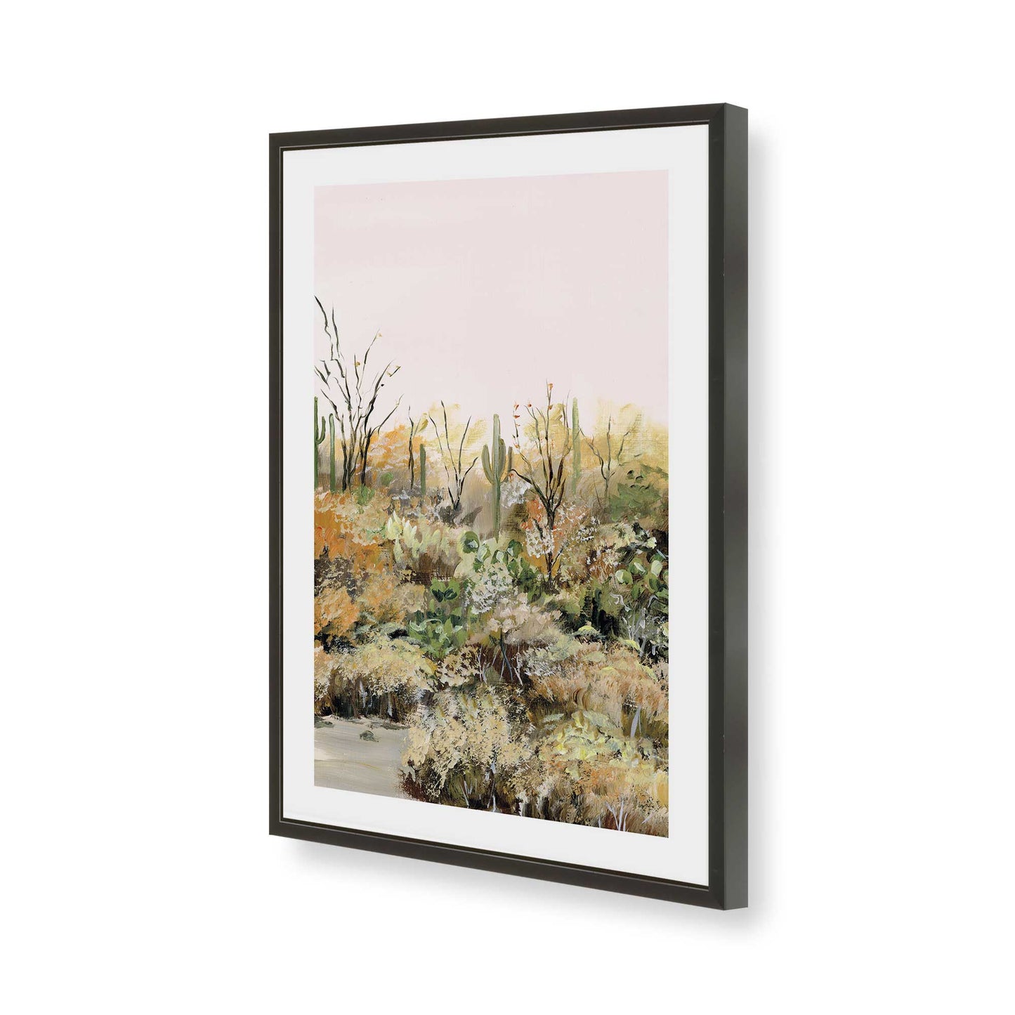[Color:Satin Black], Picture of art in a Satin Black frame of the corner