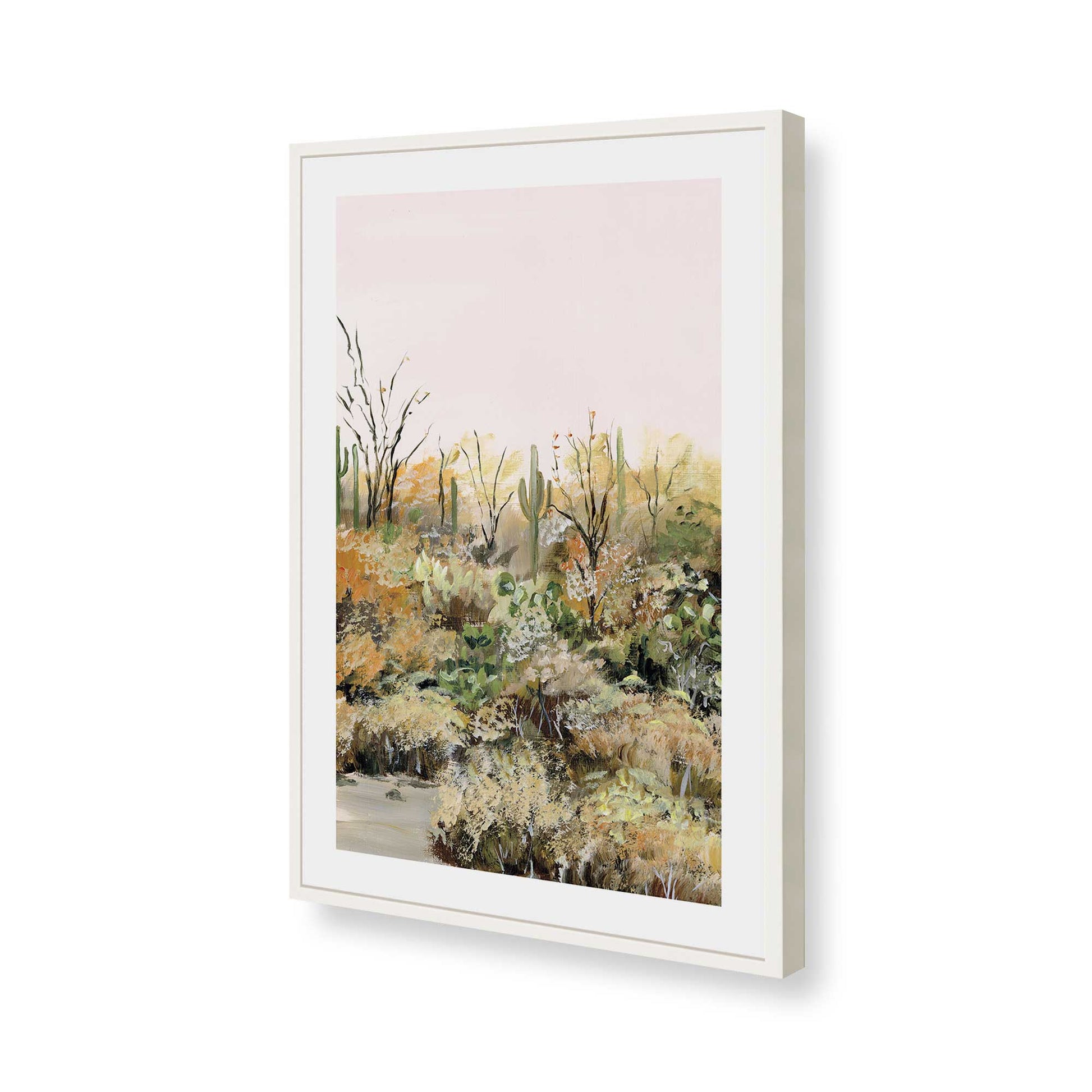 [Color:Opaque White], Picture of art in a Opaque White frame of the corner