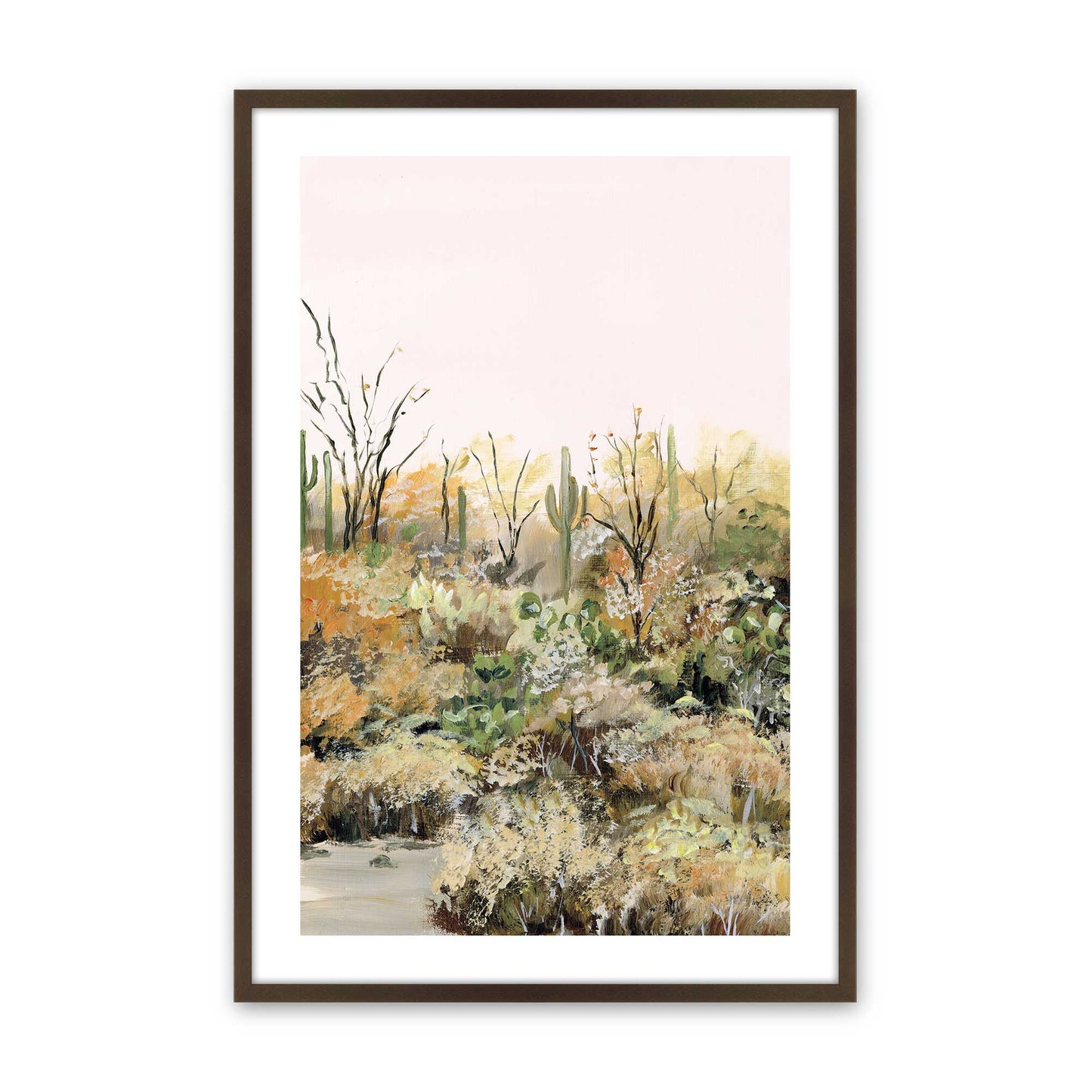 [Color:Brown], Picture of art in a Brown frame