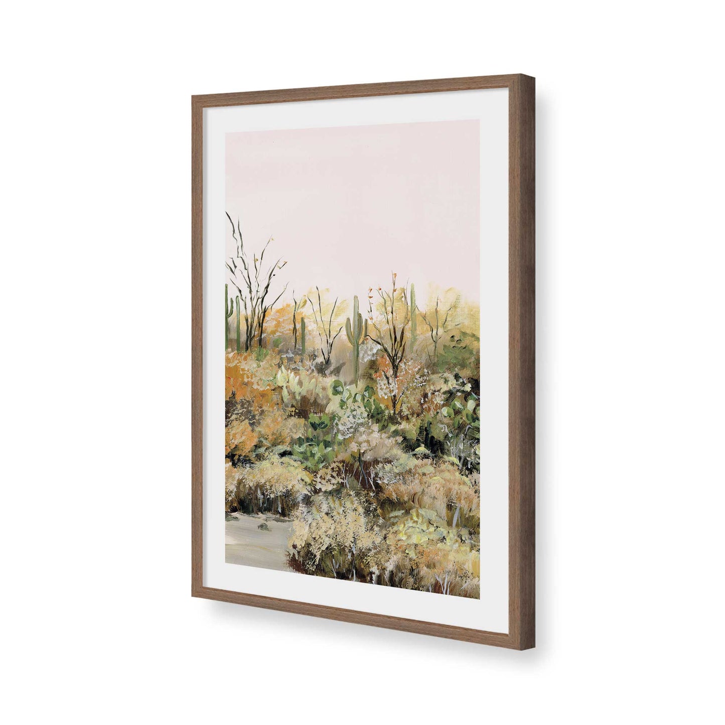 [Color:Walnut], Picture of art in a Walnut frame of the corner