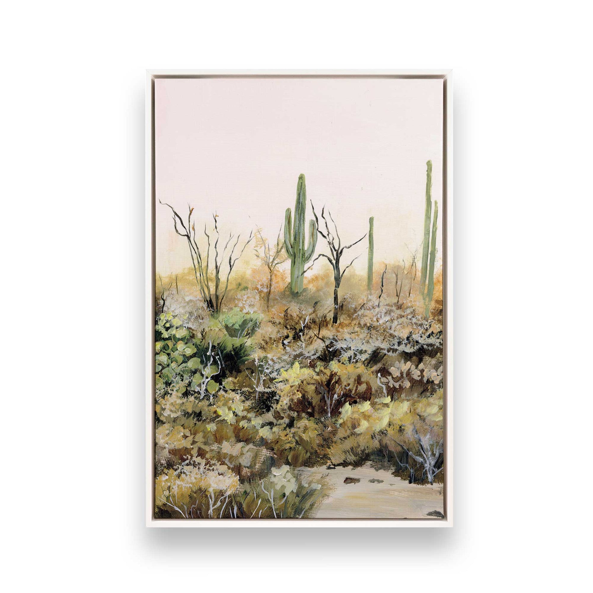 [Color:Opaque White], Picture of art in a White frame