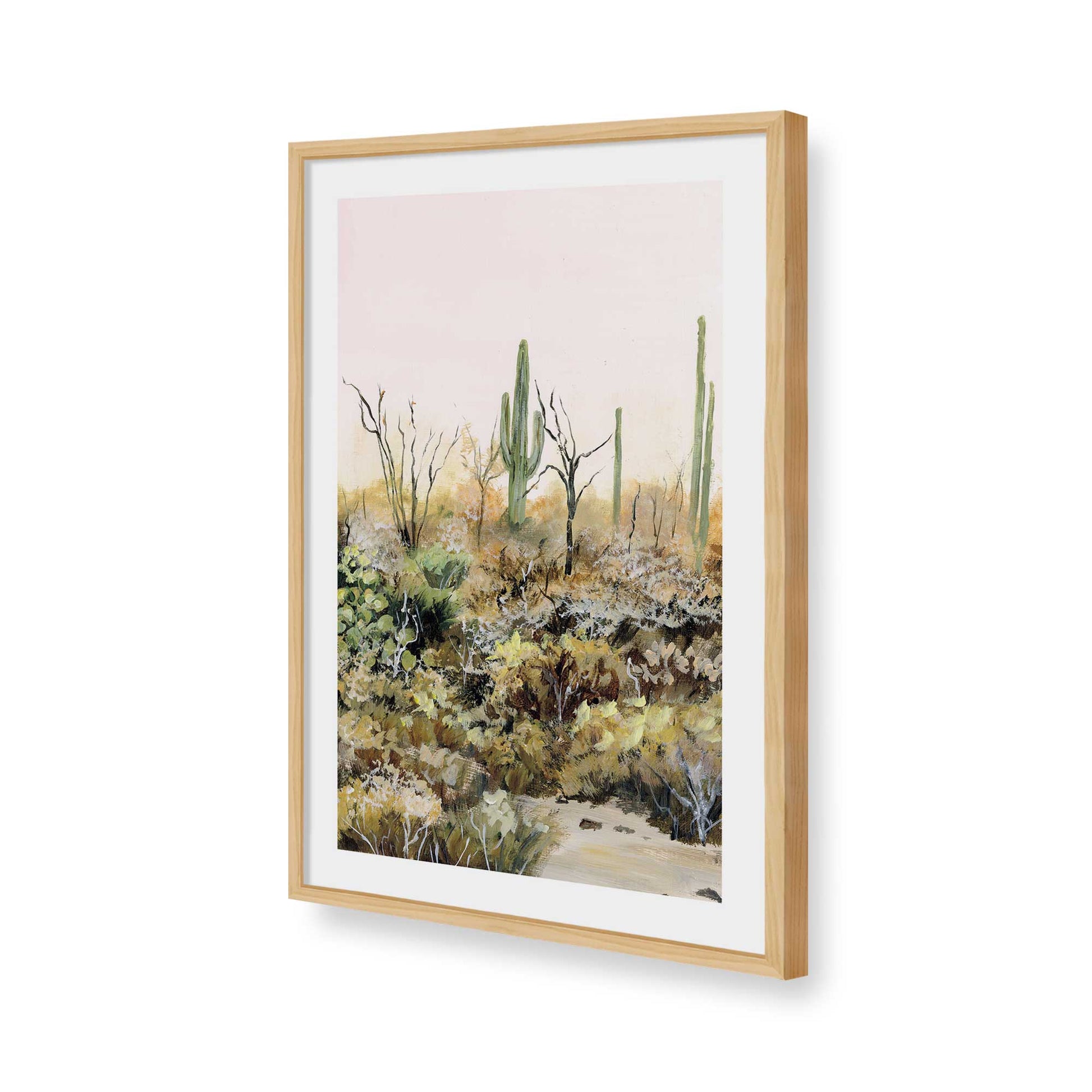 [Color:American Maple], Picture of art in a American Maple frame of the corner