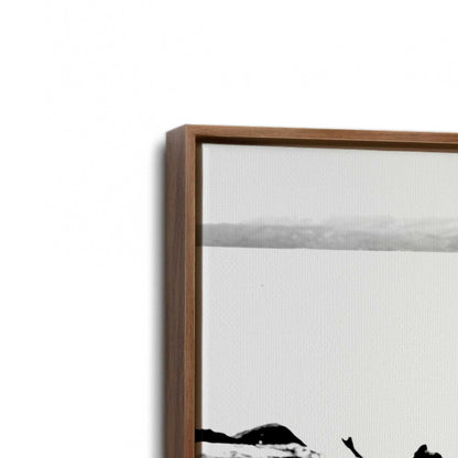 [Color:Walnut], Picture of art in a Walnut frame at an angle