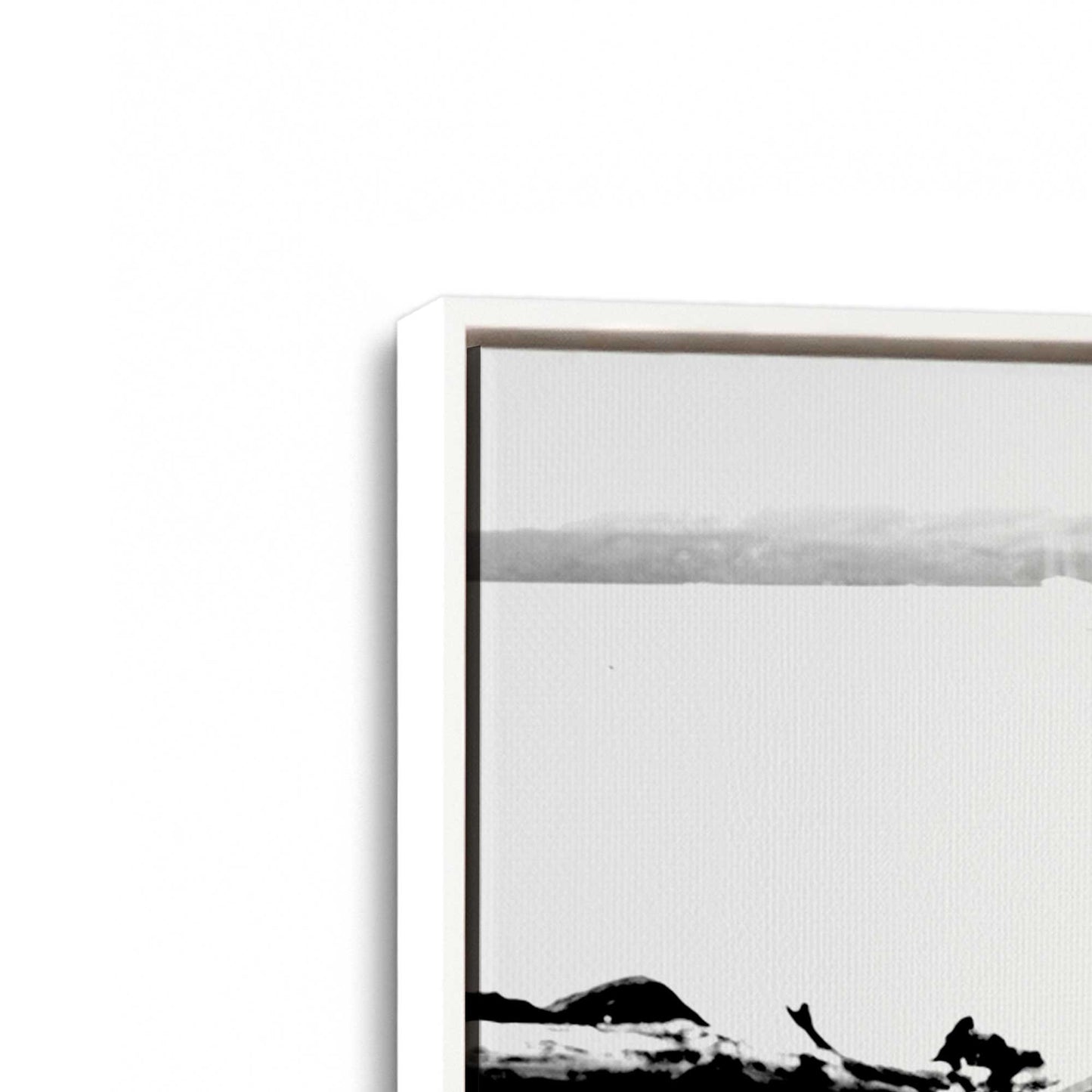 [Color:Opaque White], Picture of art in a White frame at an angle