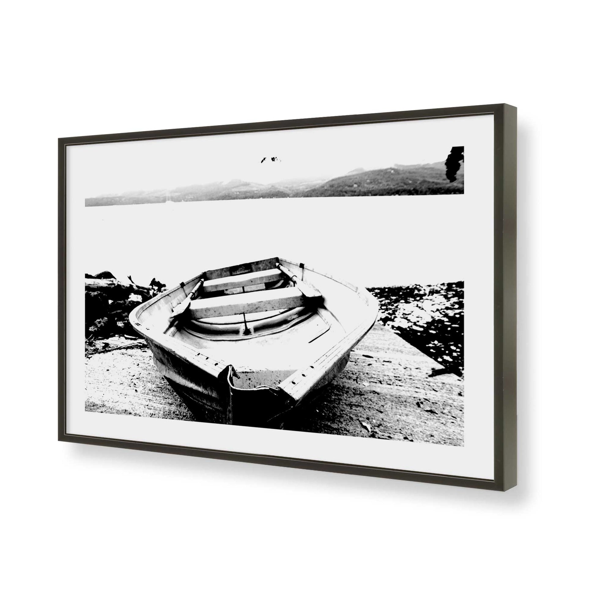 [Color:Satin Black], Picture of art in a Satin Black frame of the corner