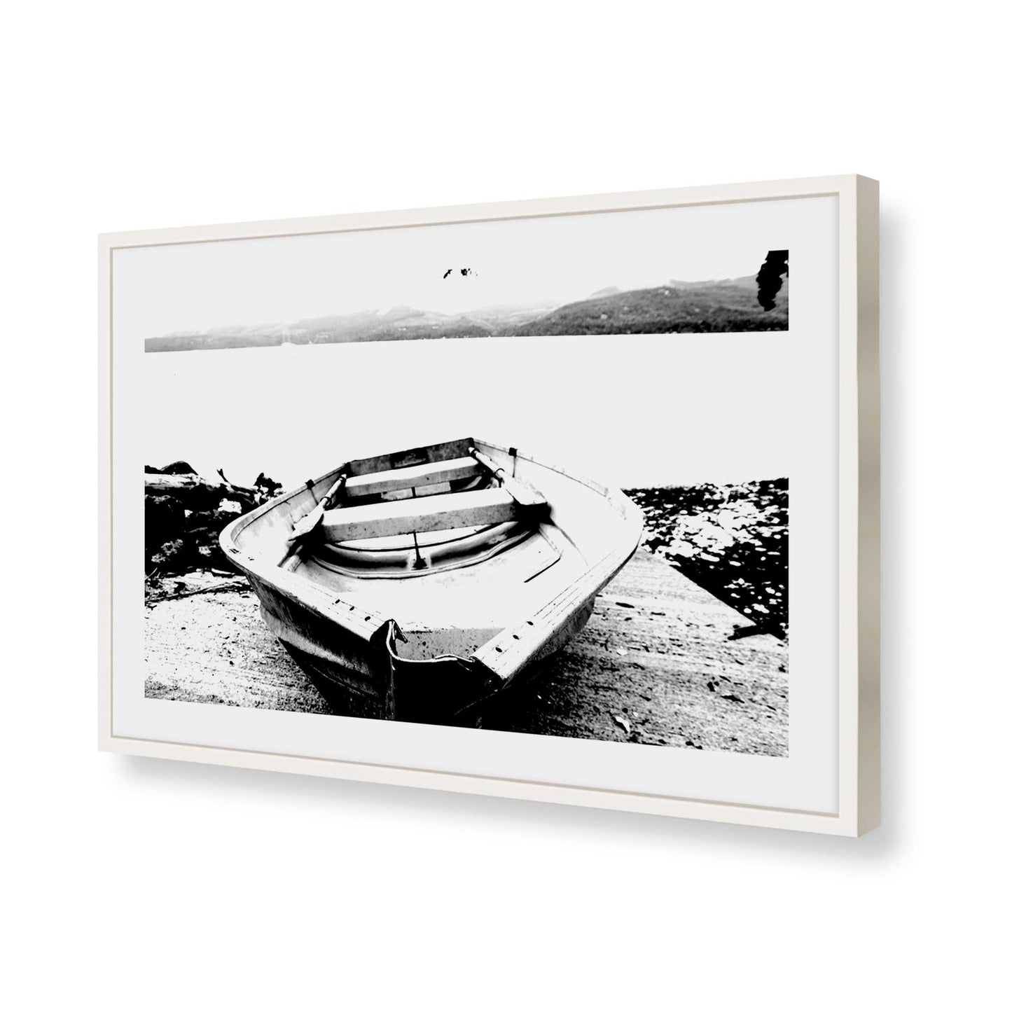 [Color:Opaque White], Picture of art in a Opaque White frame of the corner