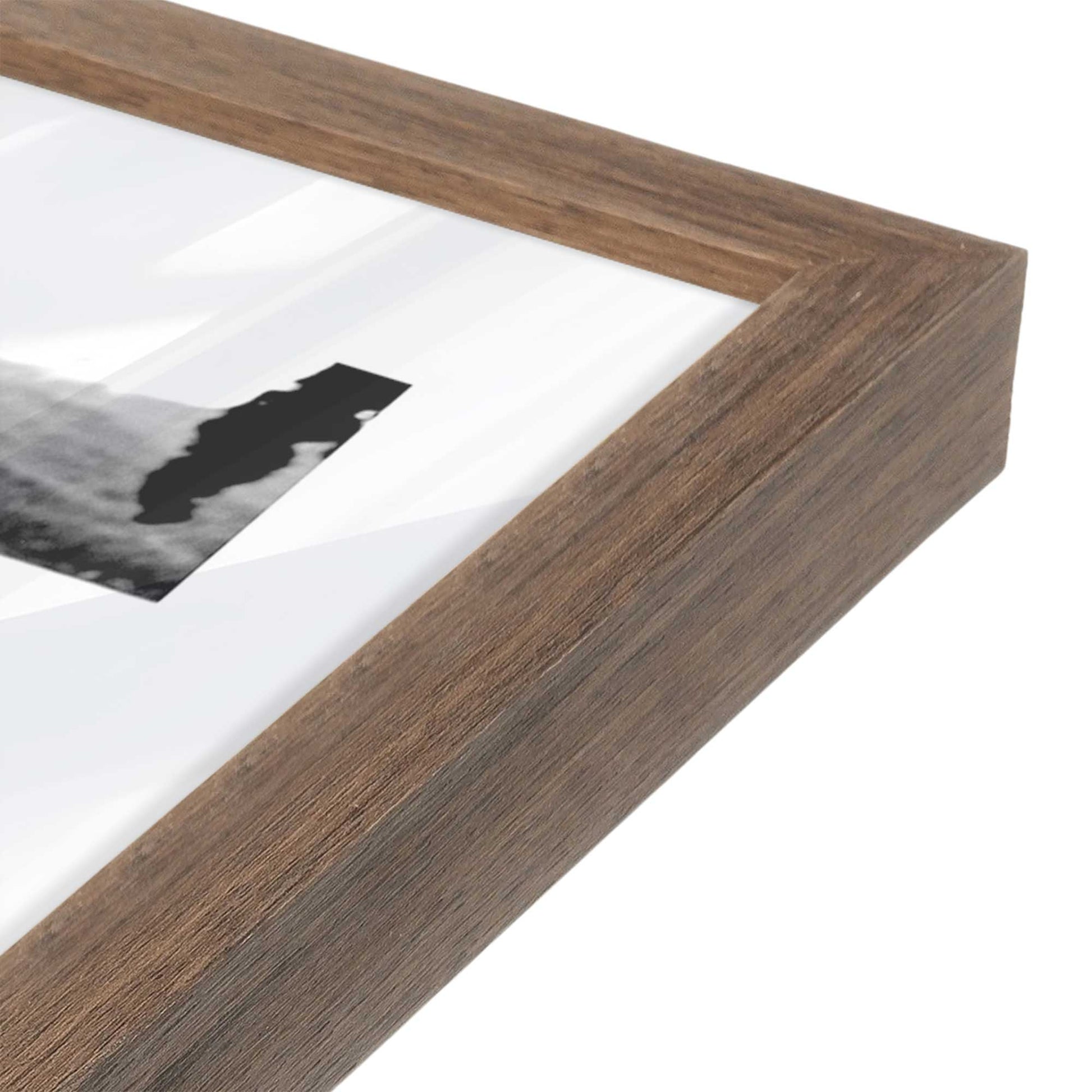 [Color:Walnut], Picture of art in a Walnut frame at an angle