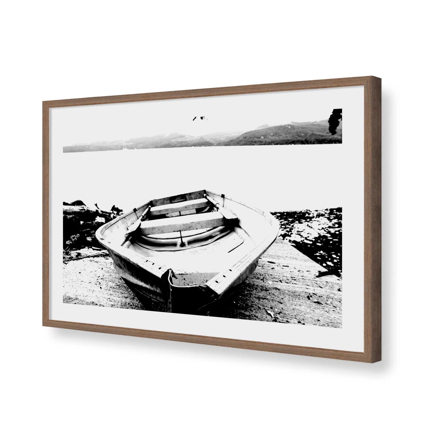[Color:Walnut], Picture of art in a Walnut frame of the corner