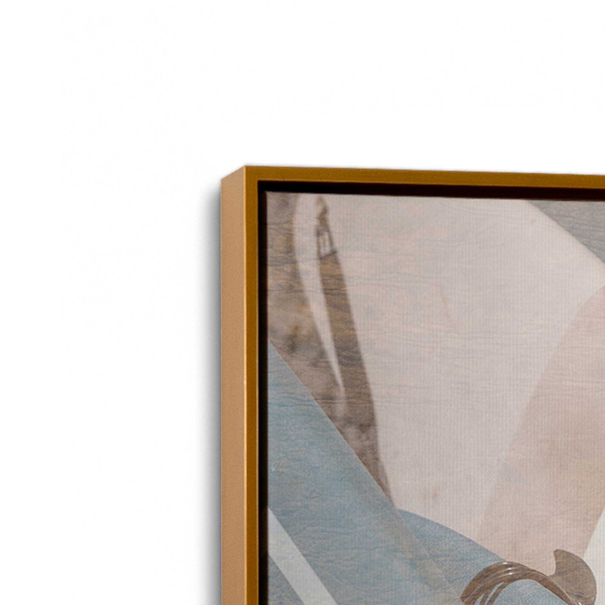 [Color:Polished Gold], Picture of art in a Polished Gold frame at an angle