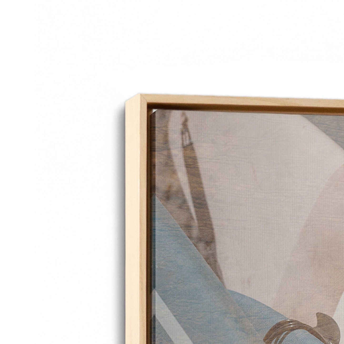 [Color:American Maple], Picture of art in a American Maple frame at an angle