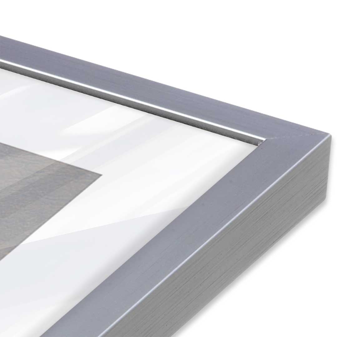 [Color:Polished Chrome], Picture of art in a Polished Chrome frame at an angle