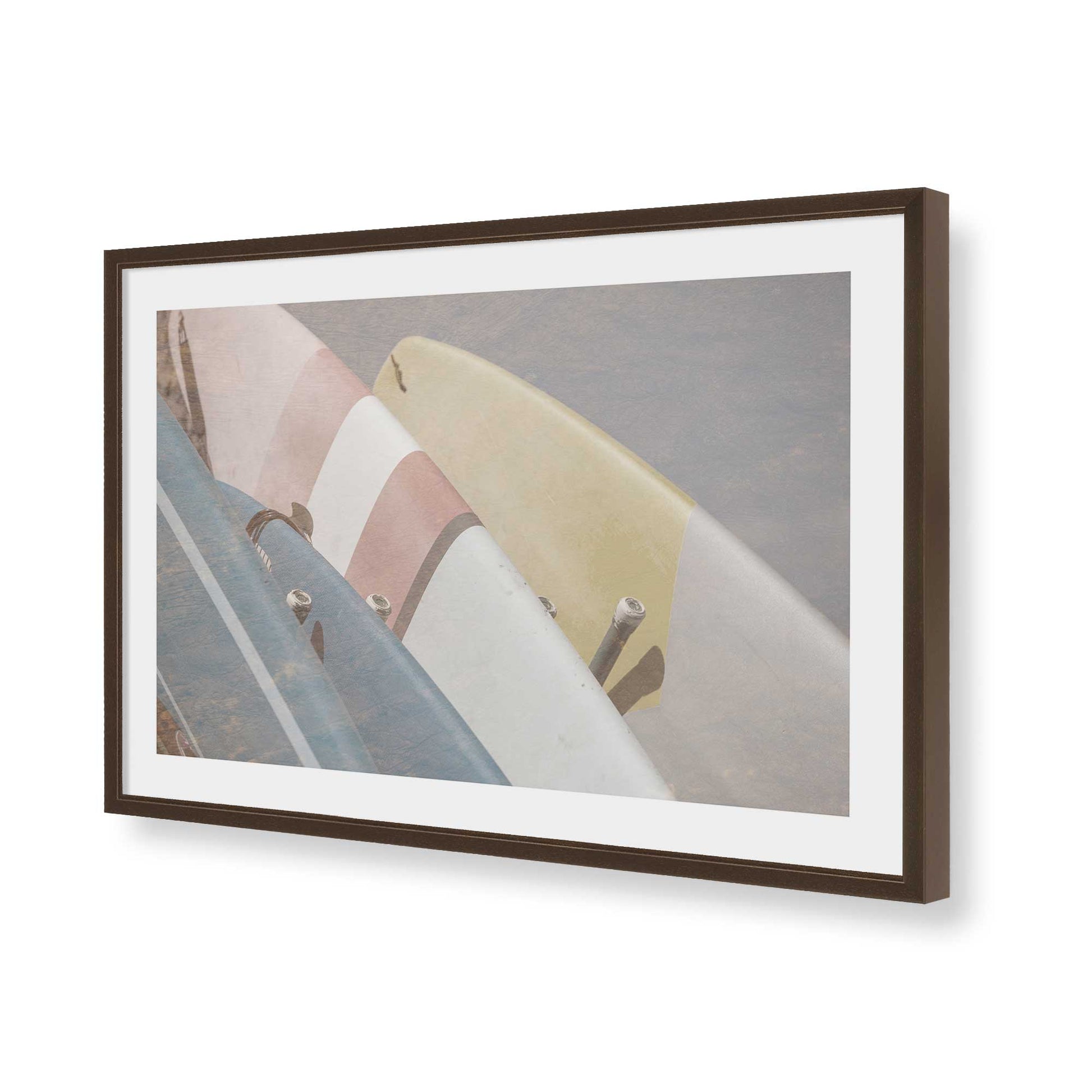 [Color:Brown], Picture of art in a Brown frame of the corner