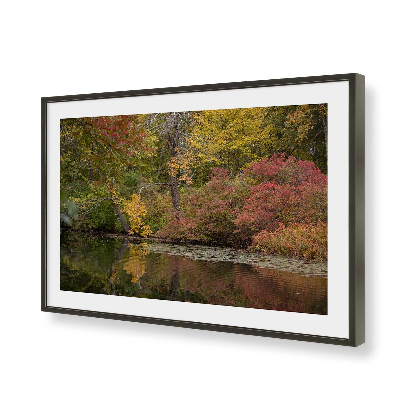 [Color:Satin Black], Picture of art in a Satin Black frame of the corner