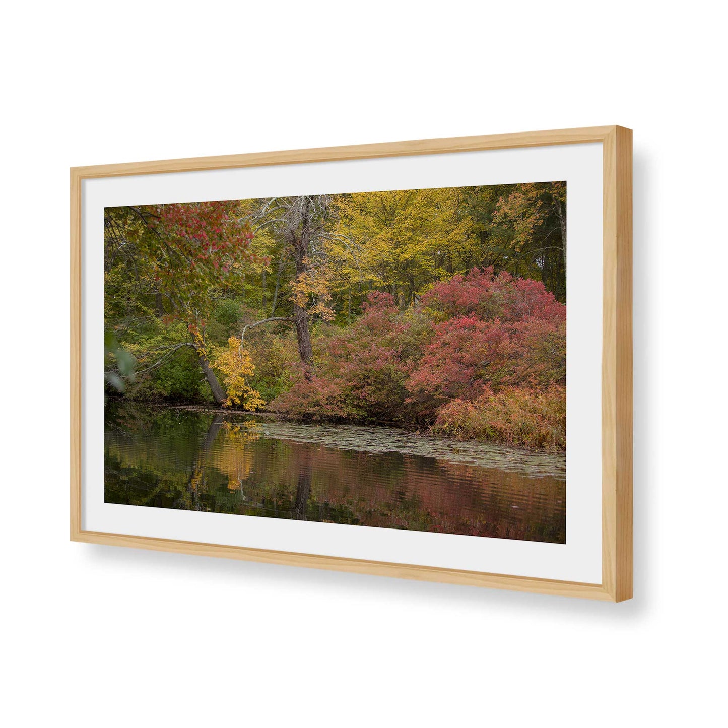 [Color:American Maple], Picture of art in a American Maple frame of the corner