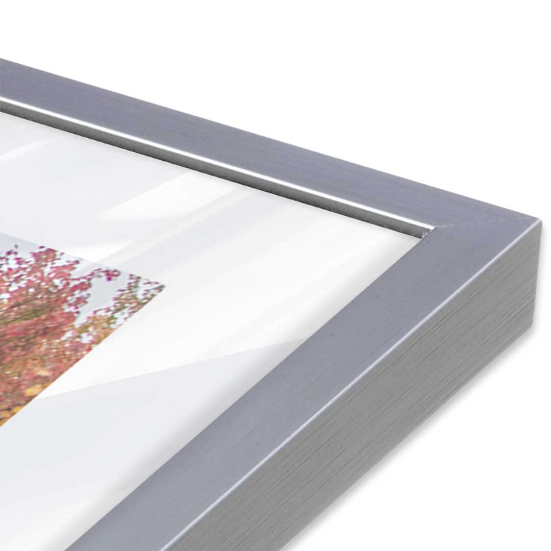 [Color:Polished Chrome], Picture of art in a Polished Chrome frame at an angle