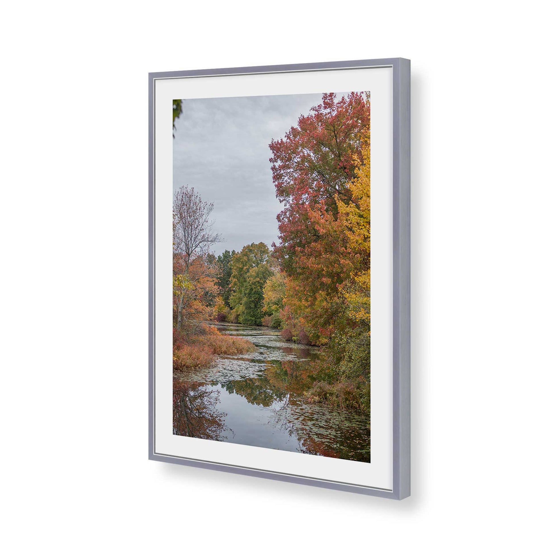 [Color:Polished Chrome], Picture of art in a Polished Chrome frame of the corner