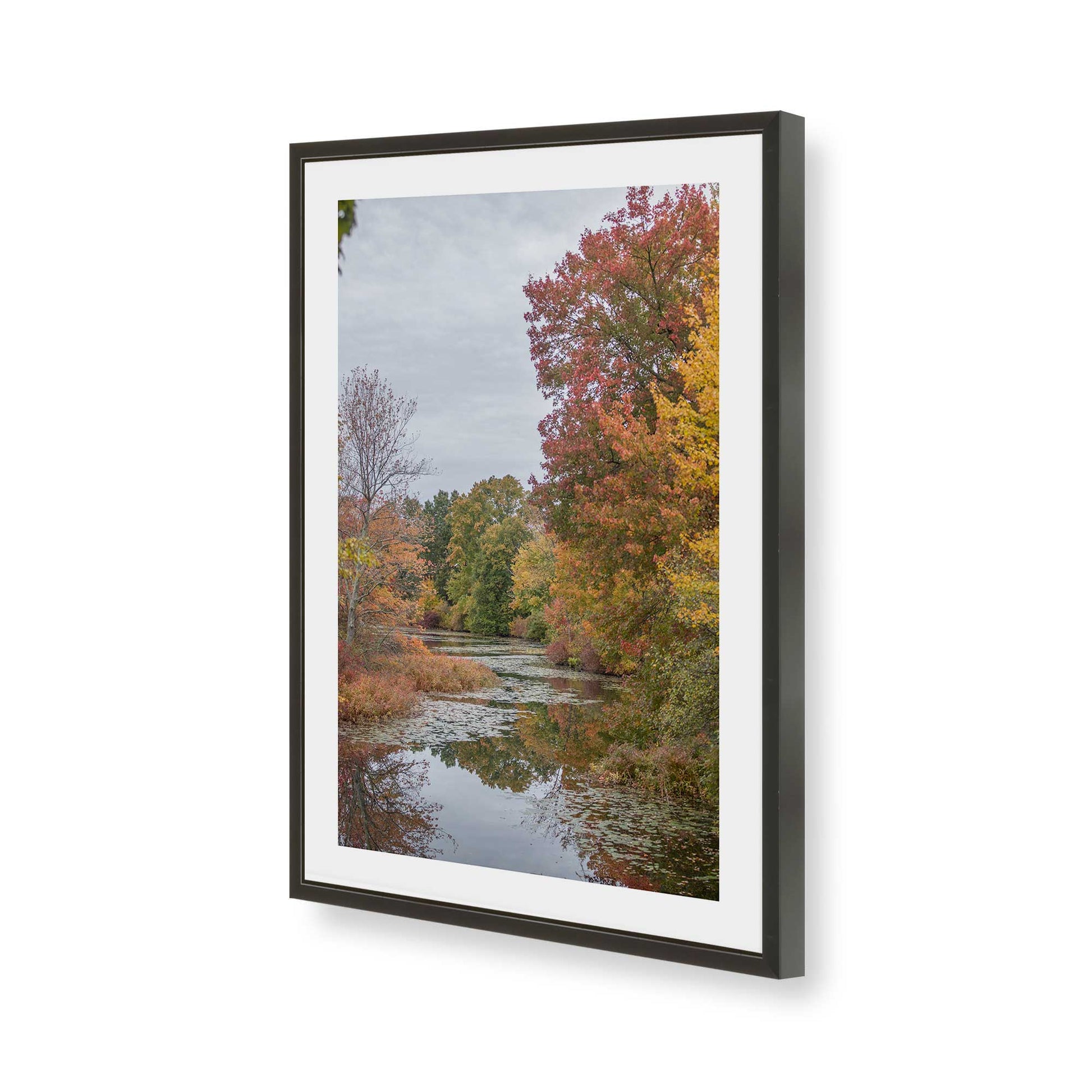 [Color:Satin Black], Picture of art in a Satin Black frame of the corner