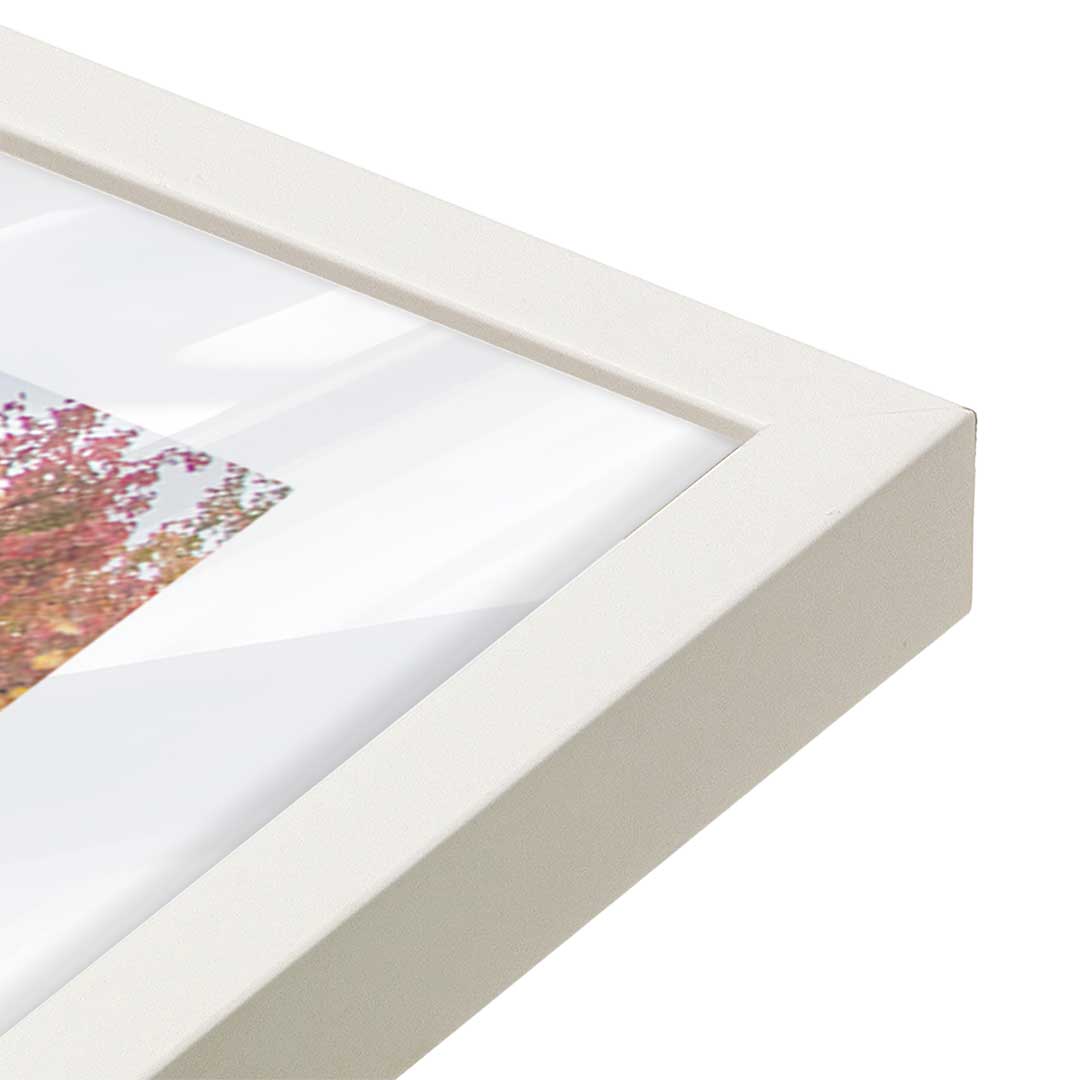 [Color:Opaque White], Picture of art in a Opaque White frame at an angle