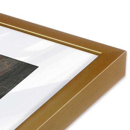 [Color:Polished Gold], Picture of art in a Polished Gold frame at an angle