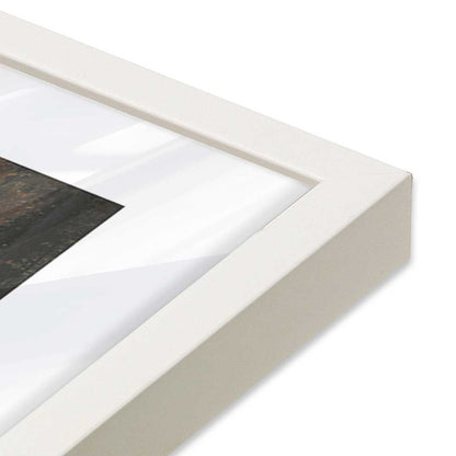 [Color:Opaque White], Picture of art in a Opaque White frame at an angle