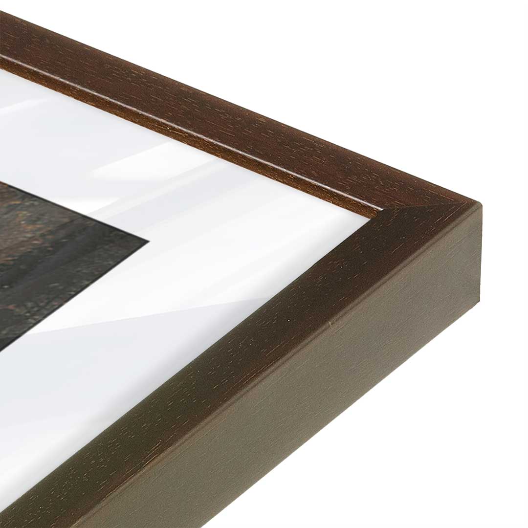 [Color:Belvinder Brown], Picture of art in a Belvinder Brown frame at an angle