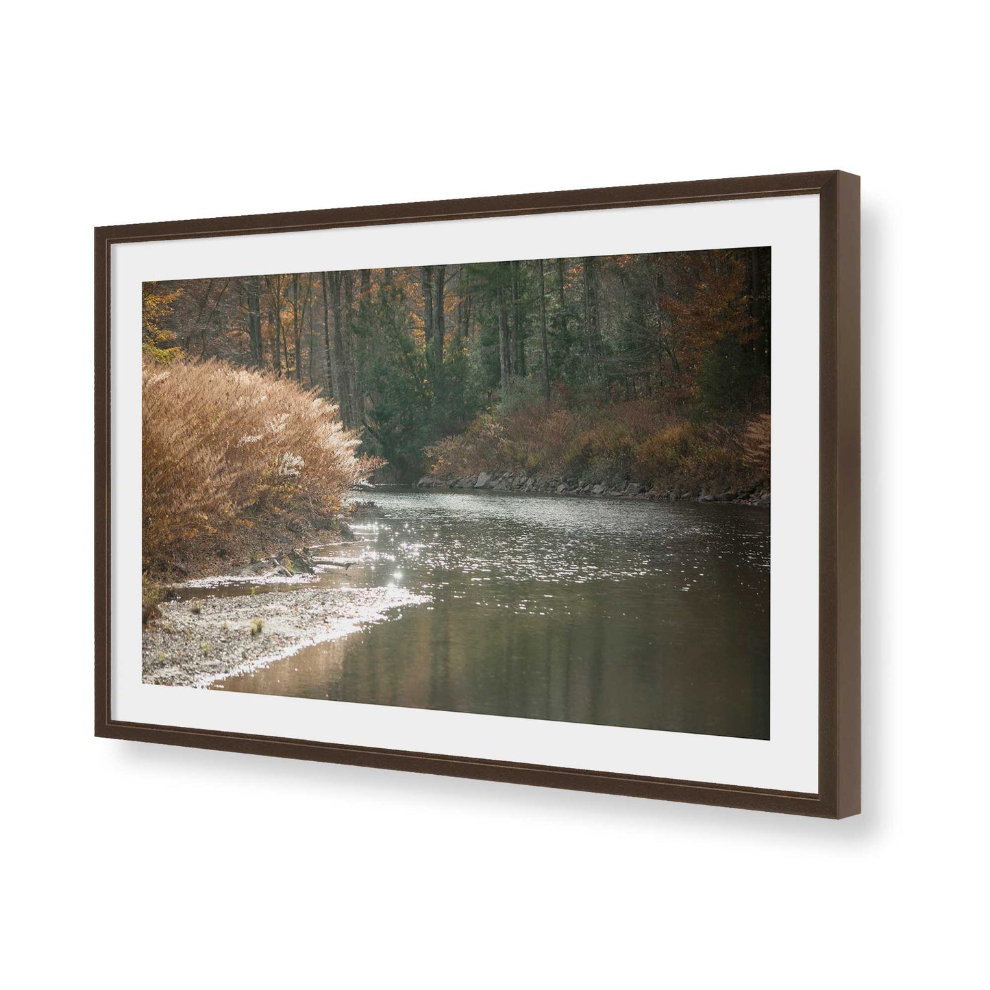 [Color:Belvinder Brown], Picture of art in a Belvinder Brown frame of the corner