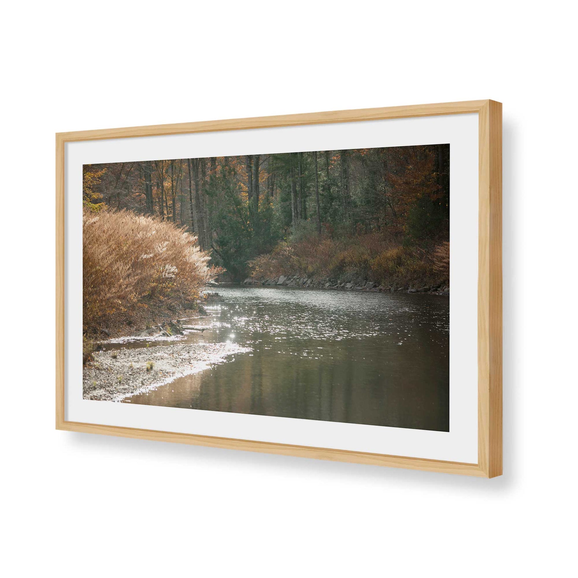 [Color:American Maple], Picture of art in a American Maple frame of the corner