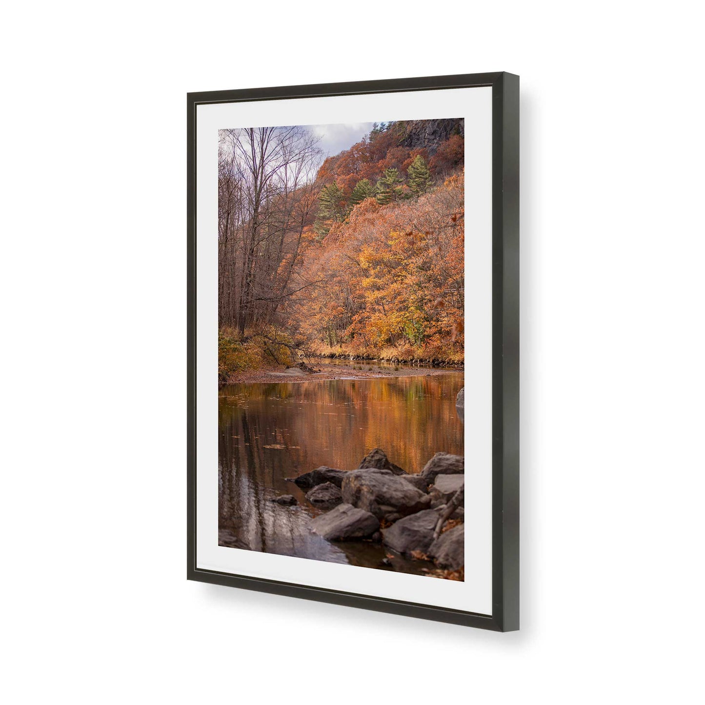 [Color:Satin Black], Picture of art in a Satin Black frame of the corner