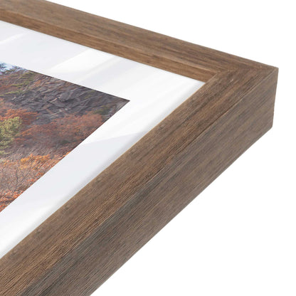 [Color:Walnut], Picture of art in a Walnut frame at an angle