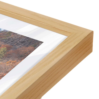 [Color:American Maple], Picture of art in a American Maple frame at an angle