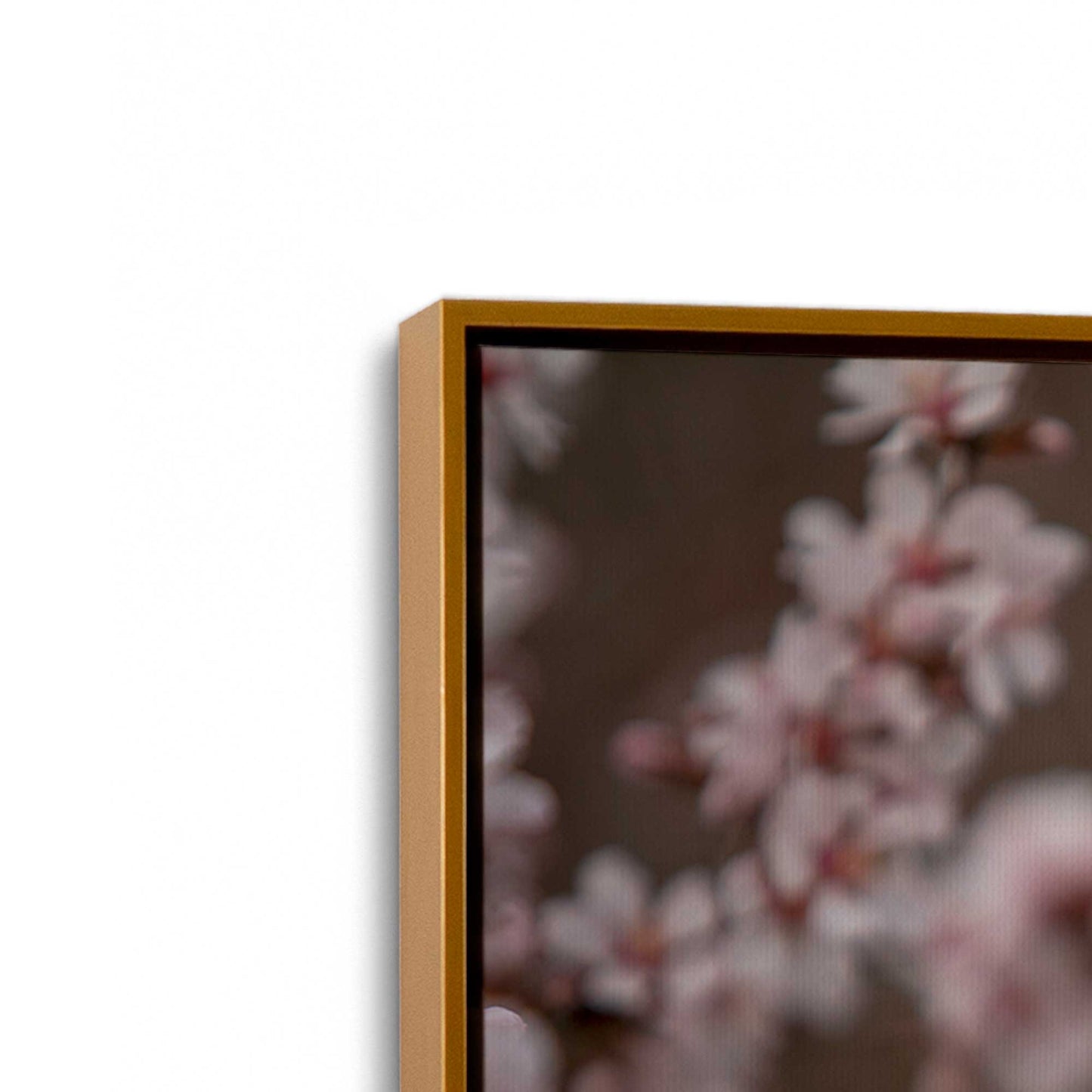 [Color:Polished Gold], Picture of art in a Polished Gold frame at an angle