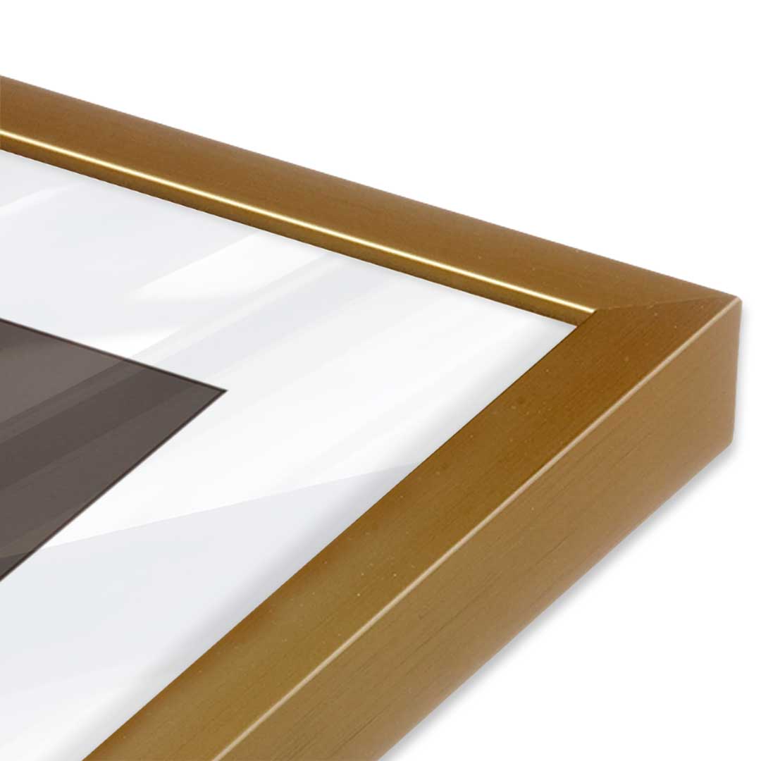 [Color:Polished Gold], Picture of art in a Polished Gold frame at an angle