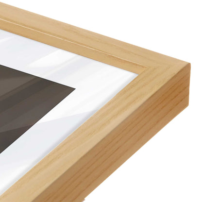 [Color:American Maple], Picture of art in a American Maple frame at an angle