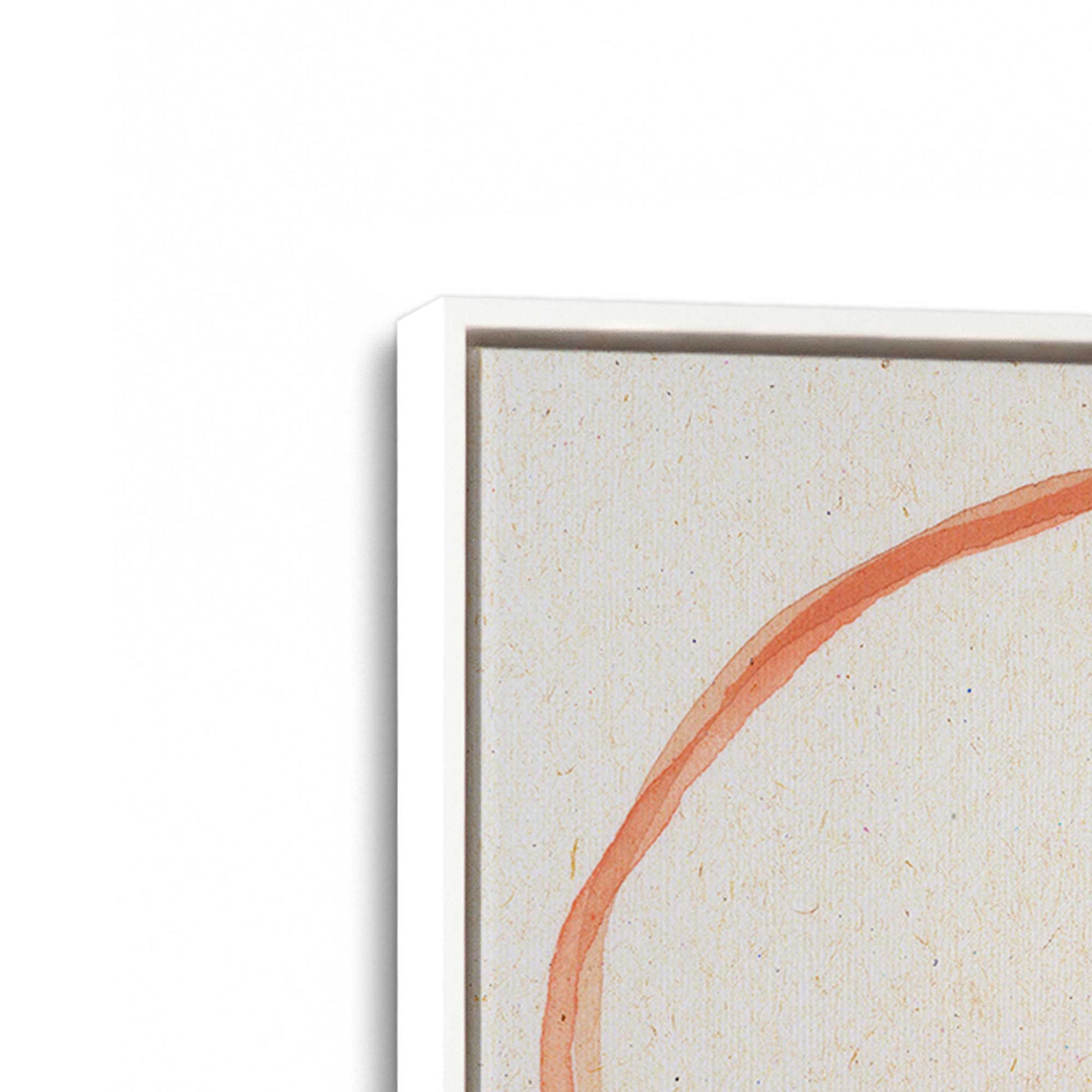 [Color:Opaque White], Picture of art in a White frame at an angle