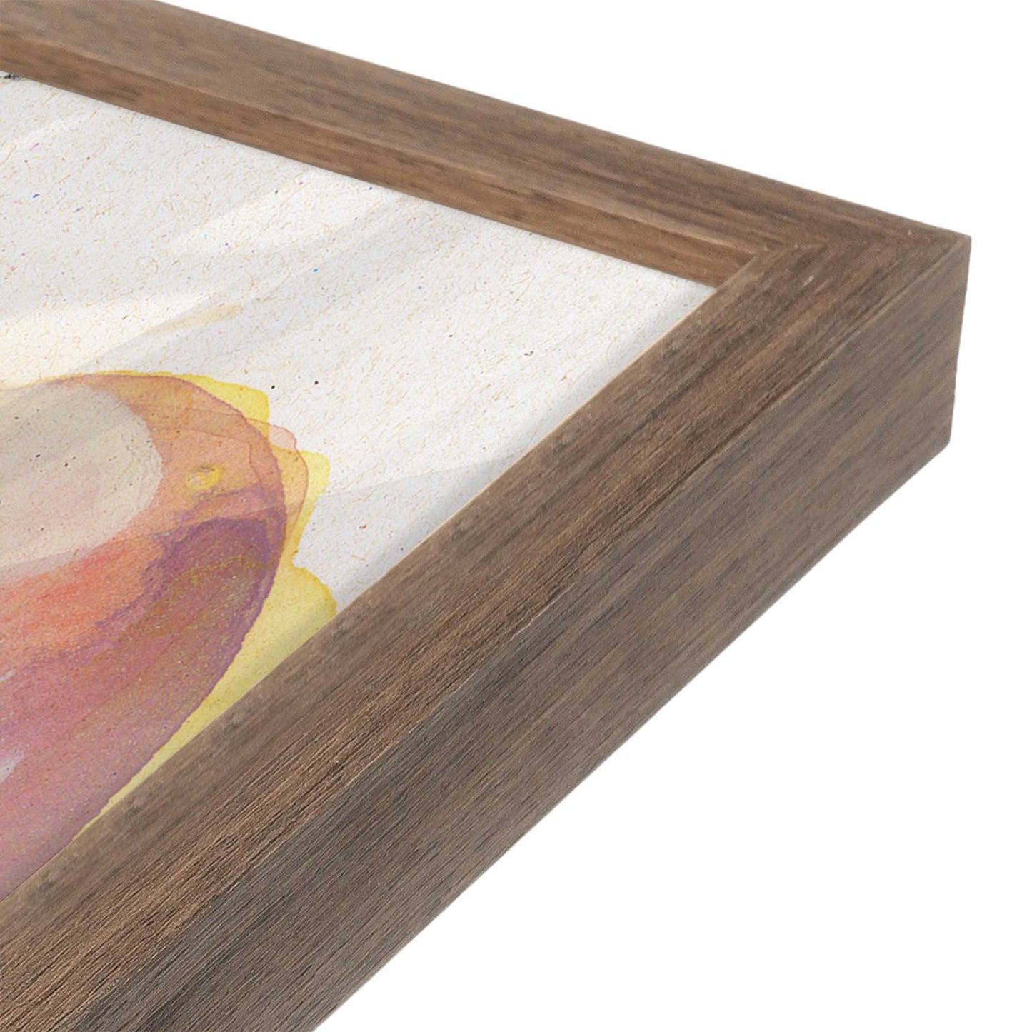 [Color:Walnut], Picture of art in a Walnut frame at an angle