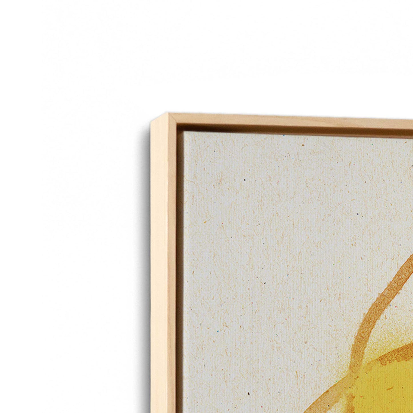 [Color:American Maple], Picture of art in a American Maple frame at an angle