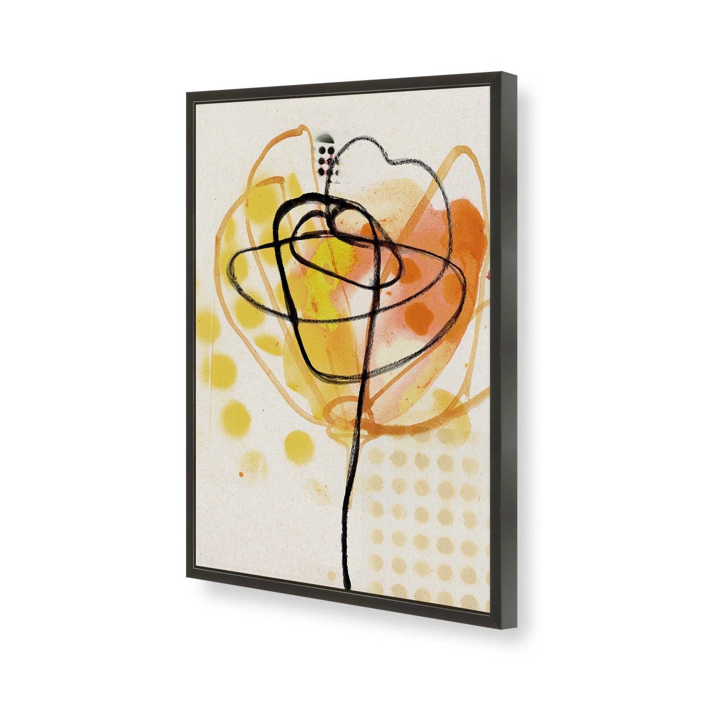 [Color:Satin Black], Picture of art in a Satin Black frame of the corner