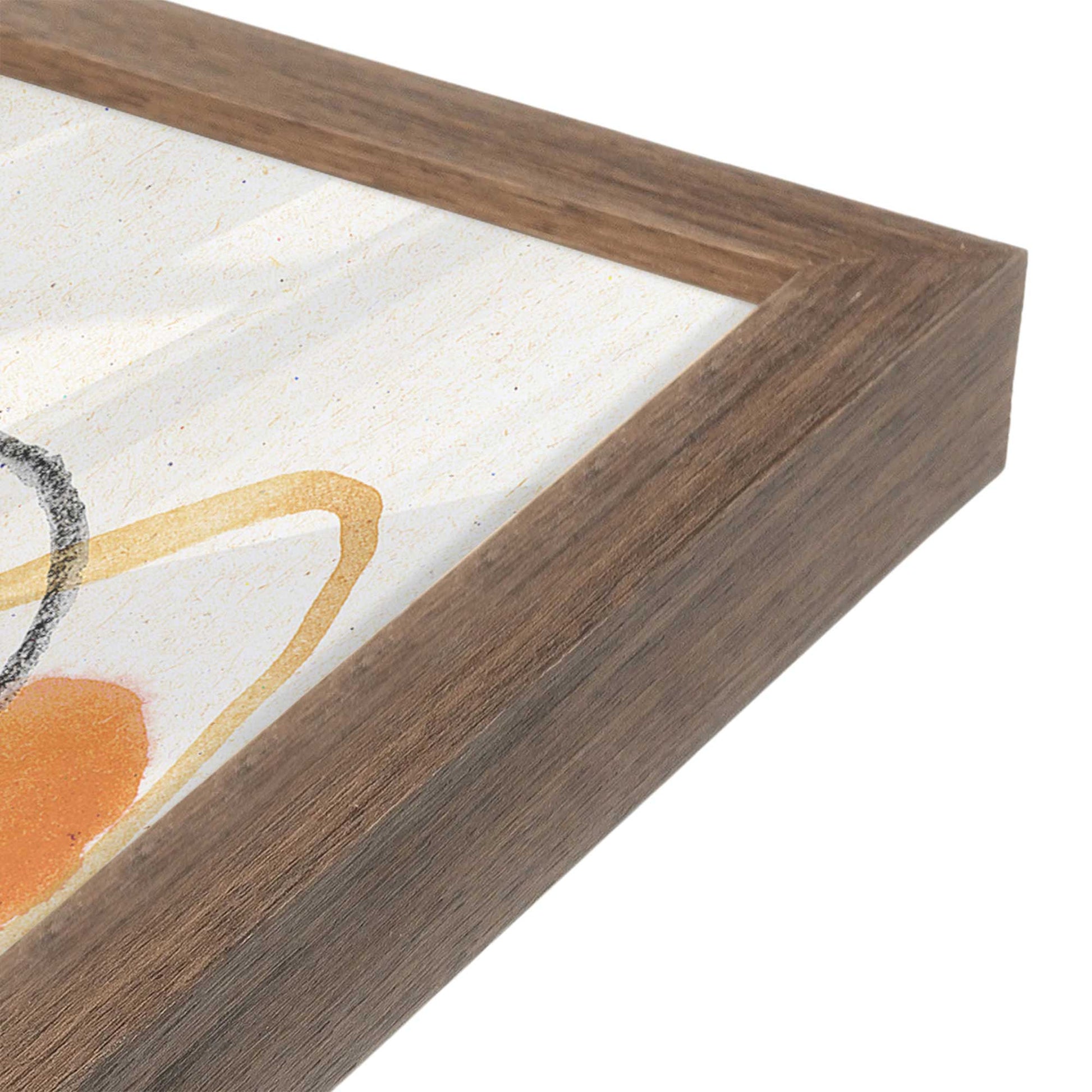 [Color:Walnut], Picture of art in a Walnut frame at an angle