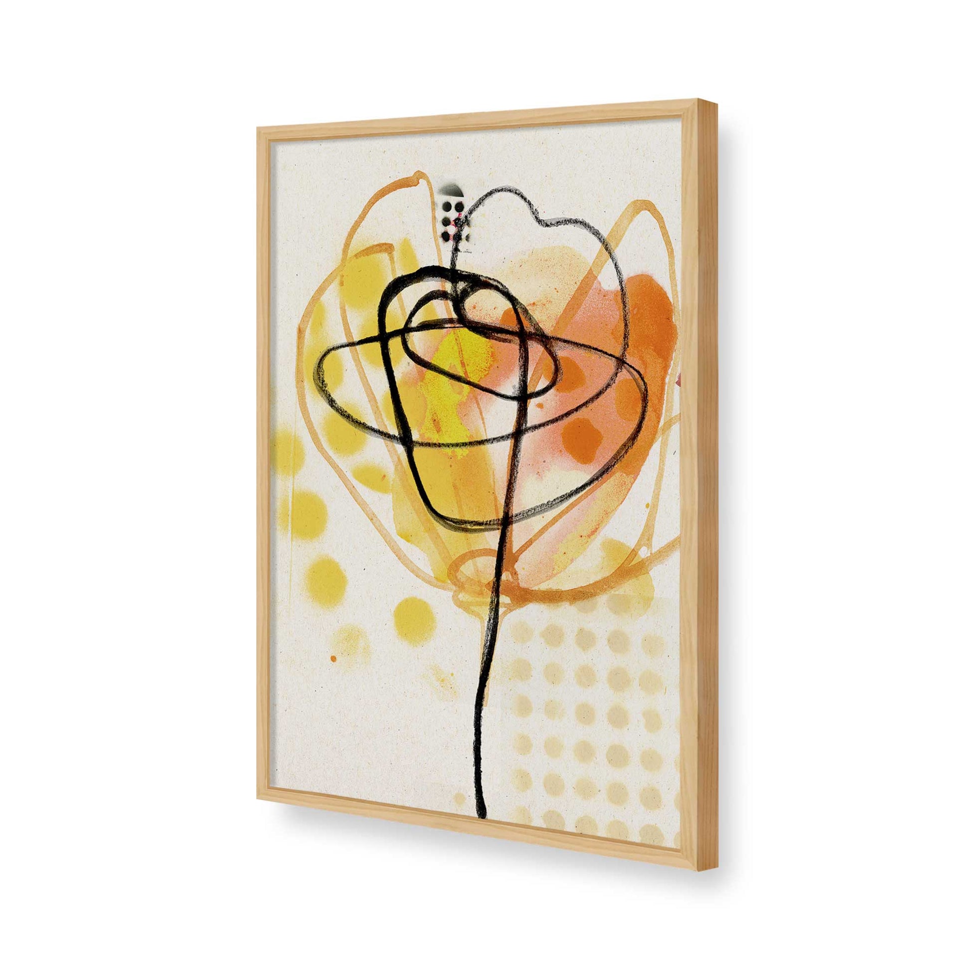 [Color:American Maple], Picture of art in a American Maple frame of the corner