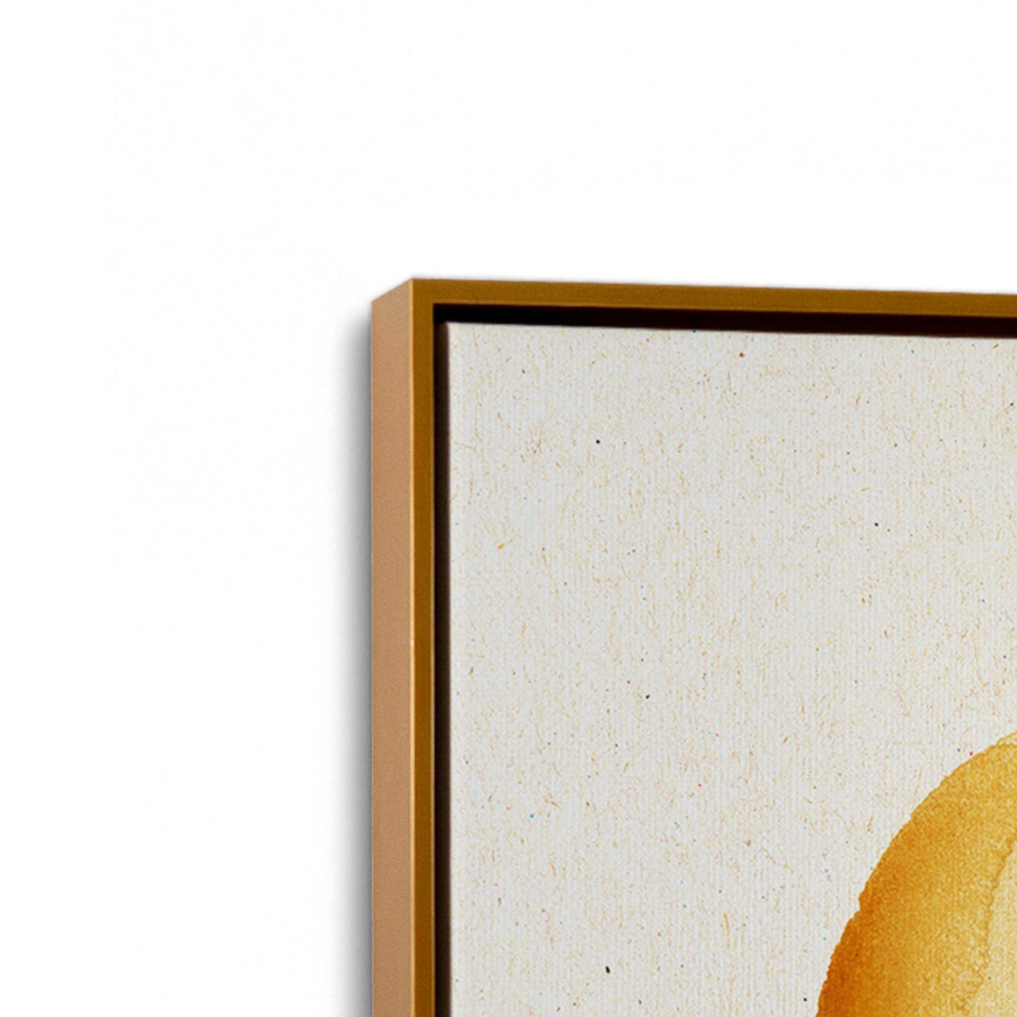 [Color:Polished Gold], Picture of art in a Polished Gold frame at an angle