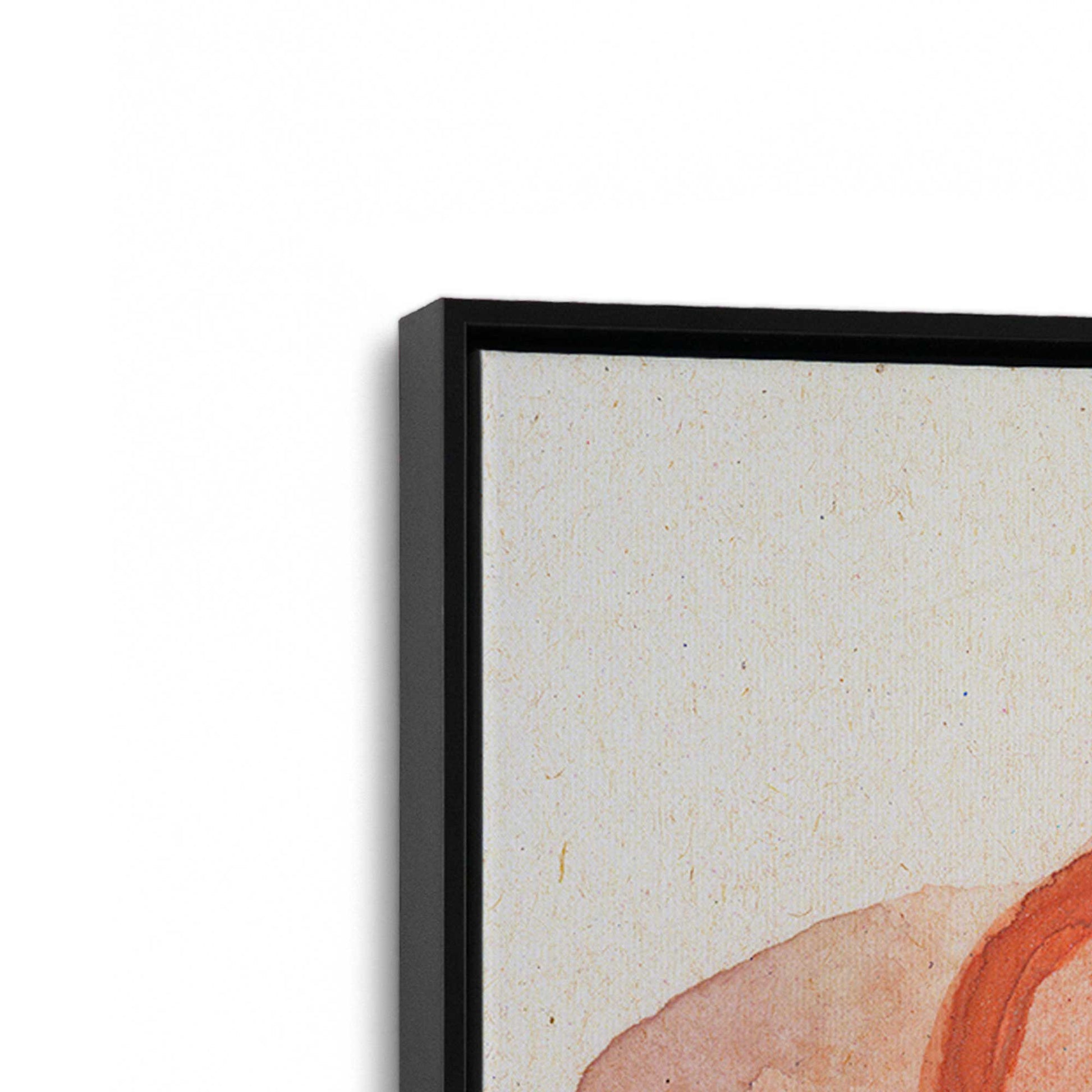 [Color:Satin Black], Picture of art in a Satin Black frame at an angle